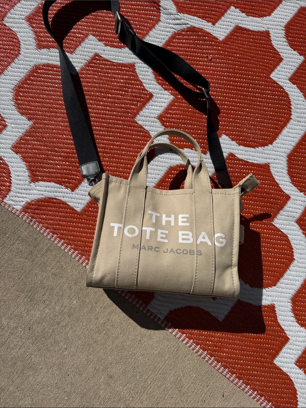 Marc Jacobs Beige Canvas 'The Tote Bag' Crossbody Tote